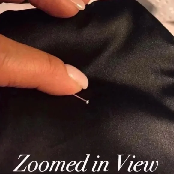 Teeny Tiny Sterling Silver Nose Stud - Picture 2 of 3